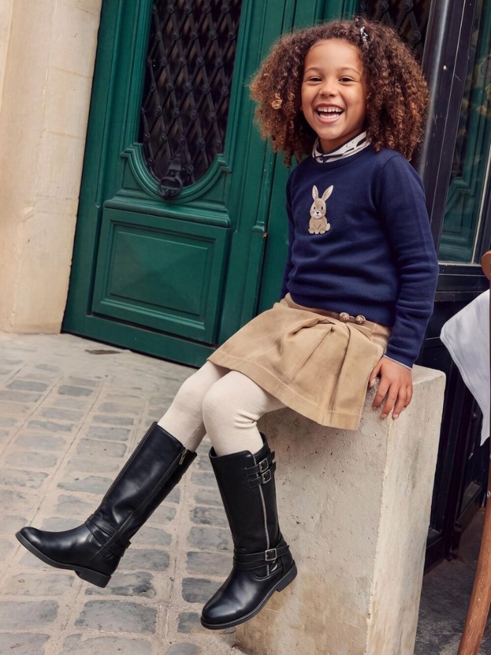 Girls Knee High Riding Boots - Picture 2 of 8
